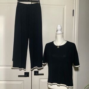 Elegant Black Women's Pants & Top Set